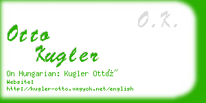 otto kugler business card